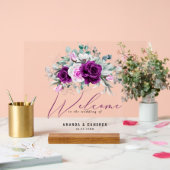 Elégant Mariage violet rustique Bienvenue (Mariage)