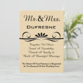 Elégant Mariage Vow Renouvellement Invitation (Debout devant)