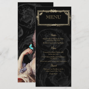Elegant Marie Antoinette over zwart Frans geïnspir Menu