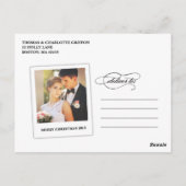 Élégant marié et joyeux | Carte postale de Noël (Dos)