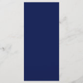 Elégant Marine Bleu Et Blanc Mariage Menu Modèles (Dos)