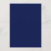 Elégant Marine Bleu Et Blanc Mariage Menu Modèles (Dos)