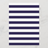 Elegant Marine Blue Script Menu Mariage (Dos)