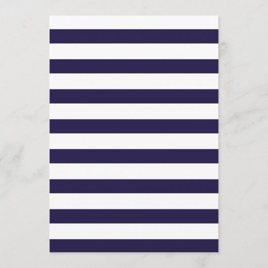 Elegant Marine Blue Script Menu Mariage (Dos)
