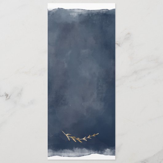 Elegant marine en gouden menu Ampersand (Achterkant)