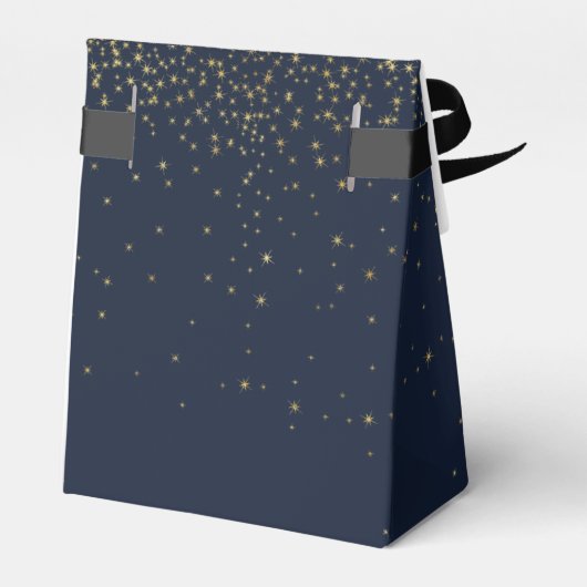 Elegant marine en goudval bruiloft bedankdoosjes (Achterkant)