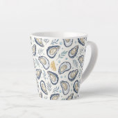 Elegant Marine Oysters Latte Mok (Rechterhoek)