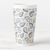 Elegant Marine Oysters Latte Mok (Voorkant)