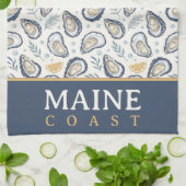 Elegant Marine Oysters Theedoek (Gevouwen)