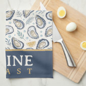 Elegant Marine Oysters Theedoek (Quarter Fold)