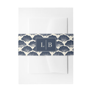 Elegant Marine Vintage Schelp Motief Uitnodigingen Wikkel