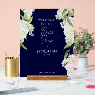 Elégant Marine White Hydrangeas Douche Bienvenue