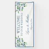 Elegant marine & White Wedding Reception Spandoek (Verticaal)