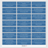 Elegant marineblauw bruiloft gastadres sticker (Vel)