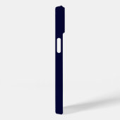 Elegant marineblauw effen kleur goud monogram Case-Mate iPhone case (Achterkant / Rechts)