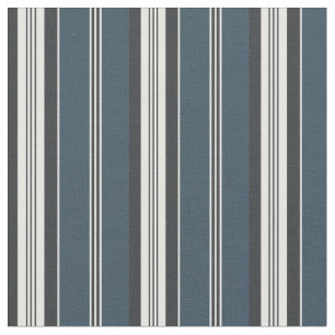 Elegant marineblauw wit frans tikstreep stof