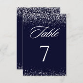 Elegant marinetabel notitiekaartje (Voorkant / Achterkant)