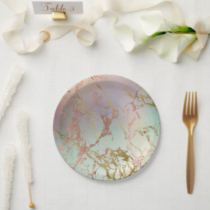 Elegant marmer   Beige Mint Sage Groen Roos Goud Papieren Bordje