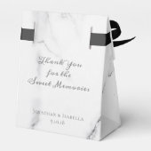 Elegant Marmer en Krans Trouwentas Bedankdoosjes (Achterkant)