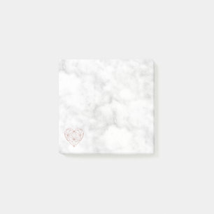 Elegant Marmer en Roos Gouden Folie Geometrisch Ha Post-it® Notes