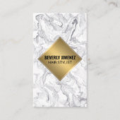Elegant marmer/Gold Metallic Visitekaartje (Voorkant)