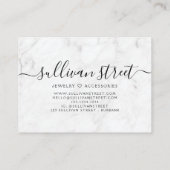 Elegant marmer Hand Lettering Circles Klantenkaartje (Achterkant)