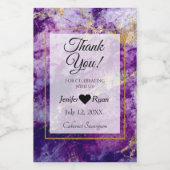 Elegant marmer Hartelijk dank voor het etiket van (Enkel label)