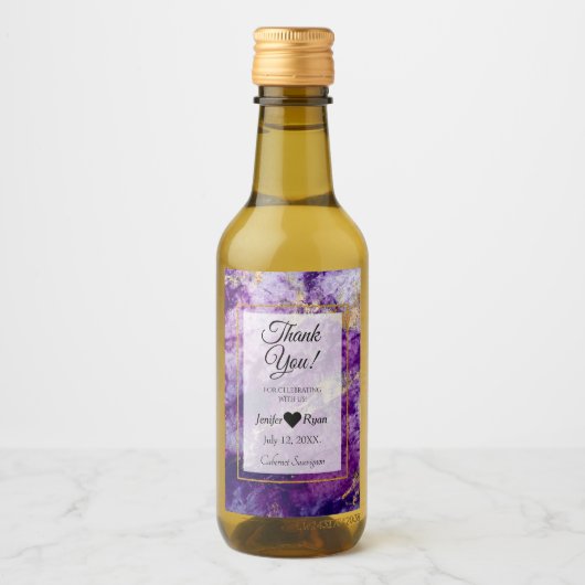 Elegant marmer Hartelijk dank voor het etiket van (Voorkant)