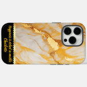 Elegant marmer met gouden aderen en warme tinten Case-Mate iPhone case (Achterkant (horizontaal))