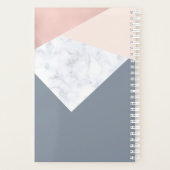 elegant marmer roos goud grijs beige geometrische planner (Achterkant)