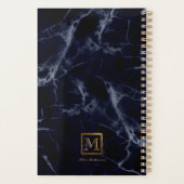 Elegant marmer Square Gold monogram Notaris Planner (Achterkant)