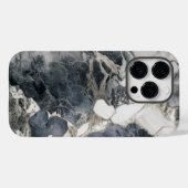 Elegant Marmer Wit Zwart Cool Case-Mate iPhone Case (Achterkant (horizontaal))