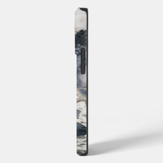 Elegant Marmer Wit Zwart Cool Case-Mate iPhone Case (Achterkant / Links)