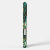 Elegant marmeren beige turquoise blauw Blauwgroen  Case-Mate iPhone Case (Achterkant / Rechts)