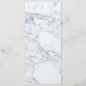 Elegant  Marmeren Bruiloft Menu (Achterkant)