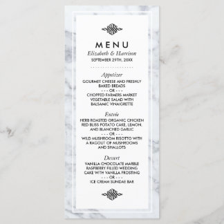 Elegant  Marmeren Bruiloft Menu