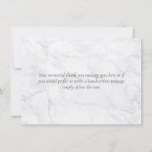 Elegant marmeren groen begrafenismonument goud bedankkaart (Achterkant)