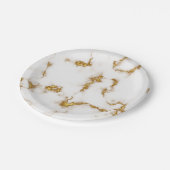 Elegant Marmeren luxe Goud ontwerp Papieren Bordje (Gekanteld)