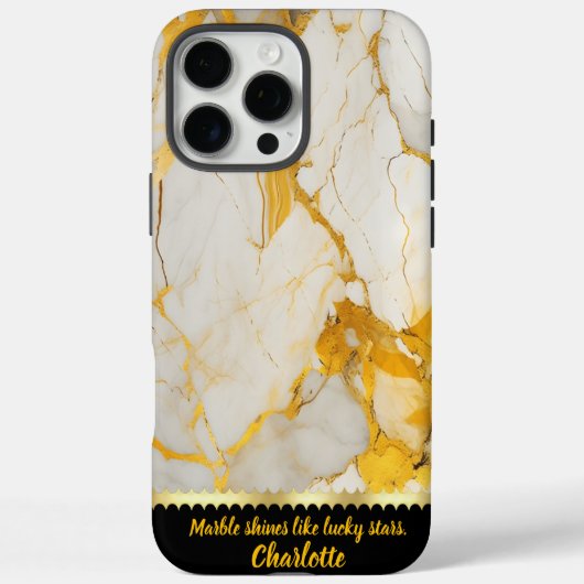 Elegant marmeren ontwerp met gouden aderen en werv Case-Mate iPhone case (Achterkant)
