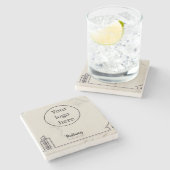 Elegant Marmeren Vastgoed Bedrijfspromotie Stenen Onderzetter (Zijkant)