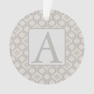 Elegant Marokkaans Traliewerkpatroon in Neutrale T Ornament