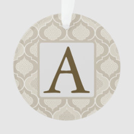 Elegant Marokkaans trellispatroon in neutrale tint Ornament