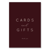 Elegant Maroon Calligraphy Kaart (Achterkant)