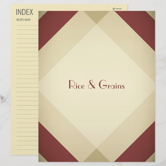 Elegant maroon Diamond Reciper Divider/Index (Voorkant / Achterkant)
