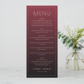 Elegant Maroon Formal Menu (Debout devant)