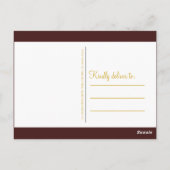 Elegant Maroon | Goudcollege Hartelijk dank Briefkaart (Achterkant)