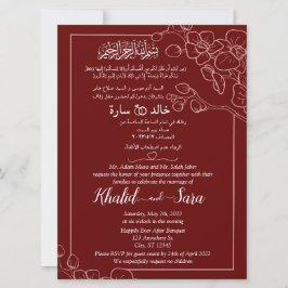 Elegant maroon kaart