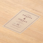 Elegant Maroon Minimalist Wedding Invitation (Poser)