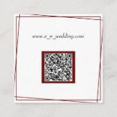 Elegant Maroon Monogram Details Behuizing Kaart (Achterkant)