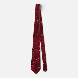Elegant Maroon Red Gold Star Gift Stropdas